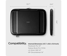 Spigen Rugged Armor Pro, juodos spalvos – MacBook Pro 14″ M5 2025/M4 2024/M3 2023/M2 2023/M1 2021