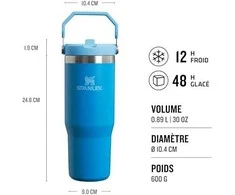 Gertuvė Stanley Iceflow™ su šiaudeliu, 0,89 l (10-09993-313)