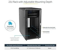 Spinta StarTech stovi spintelė 19" 22U (RK2236BKF)