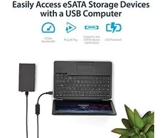 USB kabelis StarTech USB-A - eSATA 1 m Juodas (USB3S2ESA3)