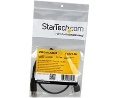 USB kabelis StarTech USB-A - mikro B 0,5 m juoda (USB3AU50CMRS)