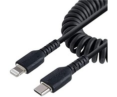 USB kabelis StarTech USB-C - Žaibas 1 m Juodas (RUSB2CLT1MBC)