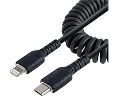 USB kabelis StarTech USB-C - Žaibas 1 m Juodas (RUSB2CLT1MBC)