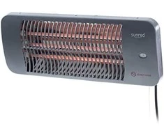 SUNRED® Lugo Quartz pakabinamas infraraudonųjų spindulių terasos šildytuvas LUG-2000W, 2000 W, Pilkas