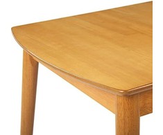 Beliani Išskleidžiamas valgomojo stalas TOMS šviesiai rudas 100/130 cm 80 cm