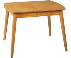 Beliani Išskleidžiamas valgomojo stalas TOMS šviesiai rudas 100/130 cm 80 cm
