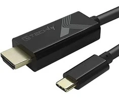 Adapteris AV Techly Techly Adapteris Kabelis USB-C M auf HDMI M 2.0 4K, juodas 5m