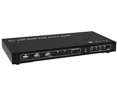 Techly 4x1 USB HDMI KVM Switch 4Kx2K IDATA KVM-HDMI4U KVM jungiklis Juoda