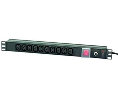 Techly Pro TECHLYPRO 023783 Rack 19 1U maitinimo juosta, skirta UPS 250V/10A 10x C13 lizdai C14 kištukas