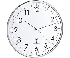 TFA TFA analoginis radijo valdymo sieninis laikrodis (baltas / sidabrinis)