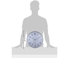 TFA TFA analoginis radijo valdymo sieninis laikrodis (baltas / sidabrinis)