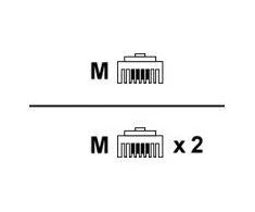 Verschiedene Unify RJ45 Y-Cable X3R/X5R SLAV16R,