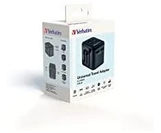 Verbatim – universalus kelioninis adapteris UTA-01 su 2xUSB įkrovikliu