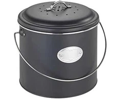 Komposto krepšelis, 3 keičiami kvapus neutralizuojantys filtrai, 6 l, Nero, WENKO