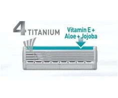 Wilkinson Sword Quattro Essential 4 Keičiami peiliukai vyrams, 1 pakuotė