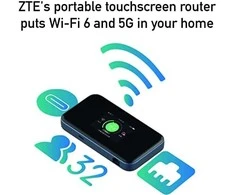 Maršrutizatorius - ZTE MU5001 Nešiojamas 5G Wi-Fi 6 4500mAh Baterija