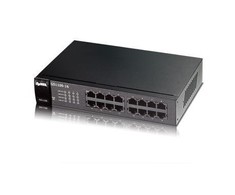 Šakotuvas „Zyxel GS1100-16/16-port 10/100/1000Mbps Gigabit Ethernet“ komutatorius, be ventiliatoriaus, 802.3az (Žalias), darbalaukio