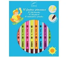 Djeco Dvipusiai flomasteriai - Ryškios spalvos (10 vnt.) ( DJ08799 )