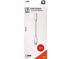 USB kabelis 2GO USB-C - mini Jack 3,5 mm 0,2 m Baltas (797008)