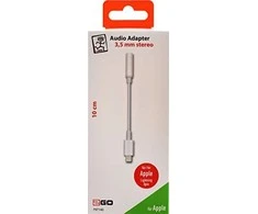 2GO Audio-Adapteris Stereo Lightning 20cm balta
