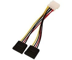 Maitinimo laidas 4World Molex-2xSata 15c