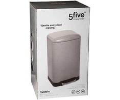 5five Simply Smart Šiukšlių dėžė, metalinė, taupe, 30 l