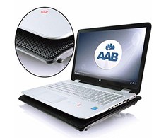 AAB Cooling AABCOOLING nešiojamojo kompiuterio aušinimo stovas su 5 ventiliatoriais ir USB, NCO084