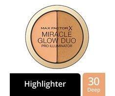 „Max Factor Miracle Glow Duo“ šviesinamoji pudra, 30 tamsių lūpų, 11 g