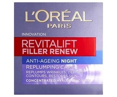 Acid L'Oreal Revitalift Filler Renew hialurono rūgšties naktinis kremas nuo senėjimo, 50 ml