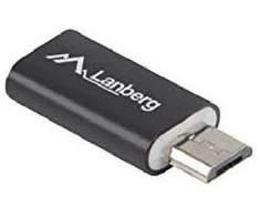 LANBERG AD-UC-UM-01 adapteris USB TYPE-C F -MICRO-B M 2.0 Juodas