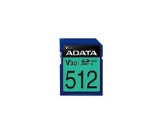 Atminties kortelė ADATA 512GB Premier Pro SDXC UHS-I U3 Class 10 (V30S), R/W iki 100/80 MB/s
