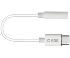 SBS Mobile SBS USB Type C zu 3,5 mm Klinke Adapteris baltas