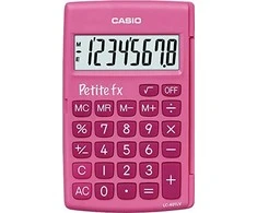 Mokyklinis skaičiuotuvas CASIO LC-401, 120 x 151.5 x 7.3 mm, rožinė