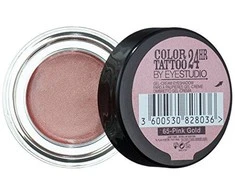 "Maybelline Eyestudio Color Tattoo" kreminiai geliniai šešėliai 65 Rožinė Gold