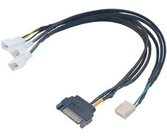 Akasa Flexa FP3S PWM Splitter Cable (3 Fans) - sleeved, 30cm