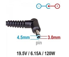 Akyga Nešiojamojo kompiuterio maitinimo šaltinis AK-ND-45 19.5V/6.15A 120W 4.5x3.0 mm + kaištis HP
