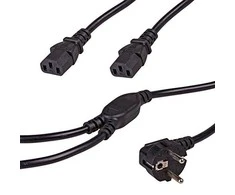 Akyga AK-PC-04A CCA CEE 7/7 / 2x IEC C13 skirstytuvas 1,8 m