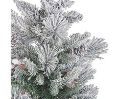 Beliani Apšarmajusi dirbtinė LED Kalėdų eglutė MALIGNE 90 cm balta