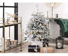Beliani Dirbtinė Kalėdų eglutė Baltame stove