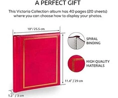 Victoria Collection Albumas SA40S Magnetic 40psl Classic, raudonas 2vnt