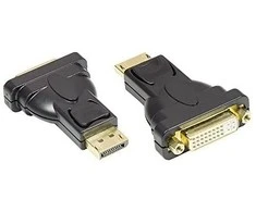 GoodConnections Geros jungtys DisplayPort St. zu DVI-I Bu. Adapteris 24K vergoldet juodas