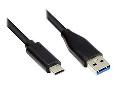 USB kabelis Alcasa USB-A - USB-C 2 m, juodas (GC-M0128)