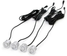 Amio Parkavimo pagalbos sistema TFT02 4,3" su HD-402-LED kamera, 4 sidabro spalvos jutikliai