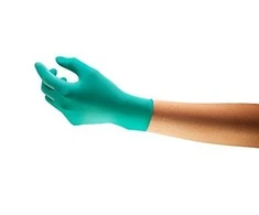 Vienkartinės nitrilinės pirštinės Ansell TouchNTuff 92-600, 100vnt, 0,12mm storio, XL dydis (9,5-10), lygus delnas, žalios