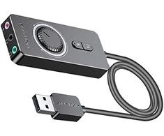 Išorinė USB 2.0 garso plokštė Vention CDRBF 1m (juoda)