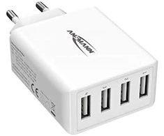 Ansmann namų įkroviklis HC430 4xUSB 3000mA baltas