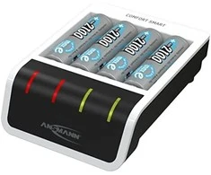 Ansmann Comfort Smart Charger įsk. 4 AA Minjono šikšnosparnis. 2100 mAh