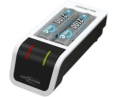 Ansmann Comfort mini įkroviklis su įsk. 2 AA Minjono šikšnosparnis. 2100 mAh
