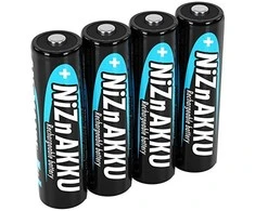 1x4 Ansmann NiZn Akku Mignon AA 2500 mWh