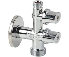 Arco Combi Mac kampinis vožtuvas be 1 / 2 "x3 / 8" x3 / 4 "veržlė (COMB5MAC)